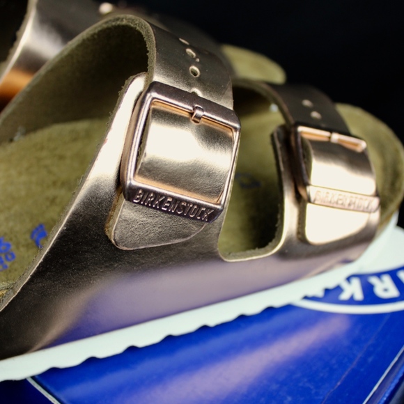 BIRKENSTOCK Copper Leather Arizona Soft Sole - Picture 6 of 7